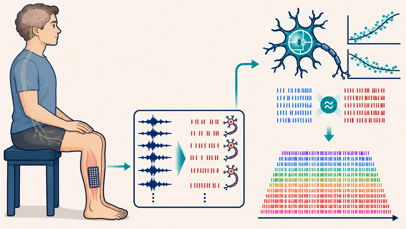 Neuromechanics of skeletal muscles using high-density EMG